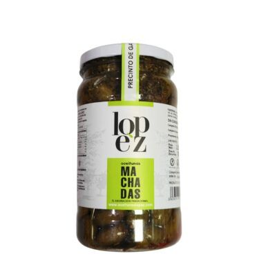 ACEITUNAS MACHADAS EXTREMEÑAS LOPEZ ALINO NATURAL ARTESANAS CASERAS PRODUCTO DE EXTREMADURA