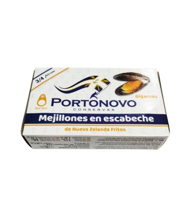 MEJILLONES EN ESCABECHE PORTONOVO 3-4 PIEZAS GIGANTES GALICIA PRODUCTO DE EXTREMADURA