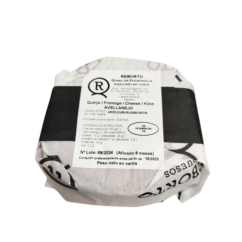 QUESO CURADO OVEJA REBORTO CUEVA AVELLANEJO OVEJA MERINA PRODCUTO DE EXTREMADURA CABEZA DEL BUEY