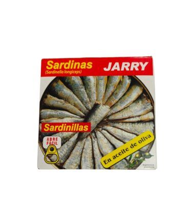 SARDINAS EN ACEITE DE OLIVA JARRY SARDINILLAS PRODUCTO DE EXTREMADURA